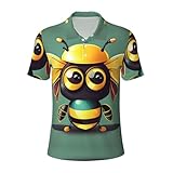 Photo Gallery wpirndsx cartoon bee - polo da uomo a maniche corte per gite nel fine settimana, gite in spiaggia, nero , m Photo Gallery wpirndsx cartoon bee - polo da uomo a maniche corte per gite nel fine settimana, gite in spiaggia, nero , m