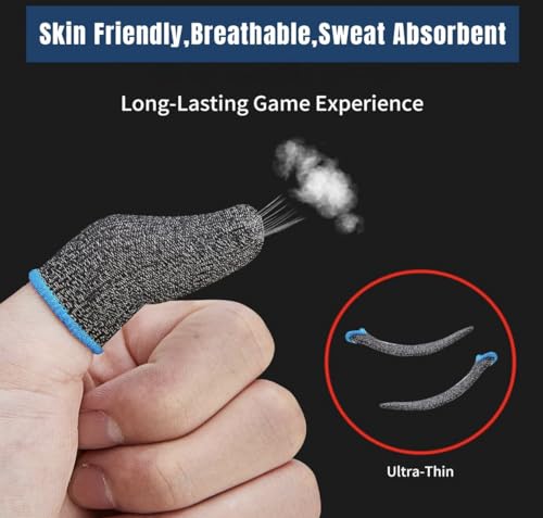 Image of ThunderBlade Finger Sleeves for Gaming (Black)