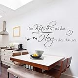 Viele Farben Wandschnörkel ® ++ Die Küche ist das HERZ des Hauses ++HM~AA068 Wandtattoo Spruch Wandaufkleber Aufkleber ++viele Farben und Größen++
