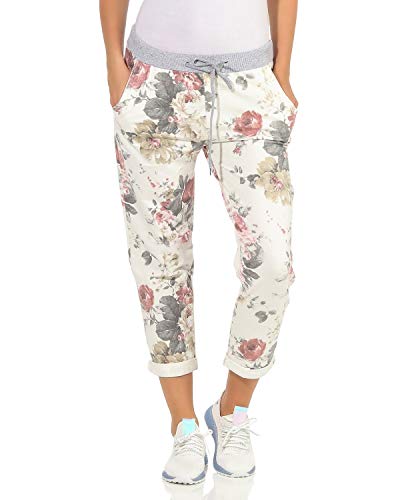 ZARMEXX Damen Sweatpants Baggy Boyfriend Sommerhose Sport All-Over Print...