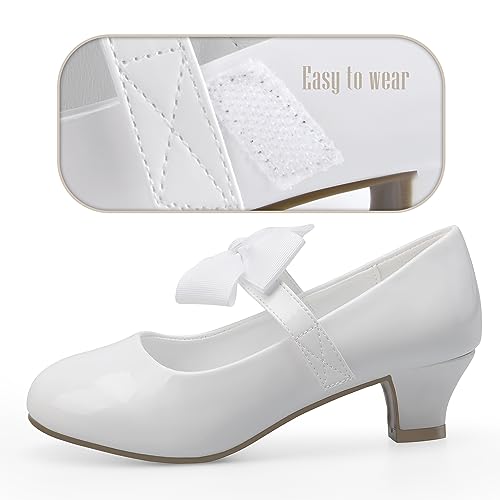 Girls' Dress Shoes PU Leather High Heels Girls Sandals - Perfect for Weddings, Parties, Church Events, School, and Dress-Up Occasions2