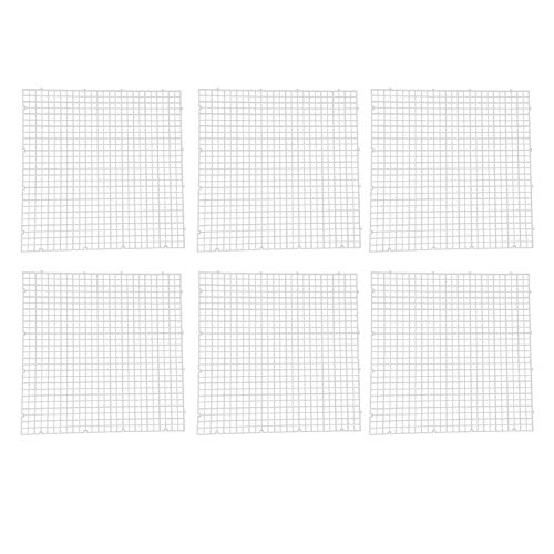DAUERHAFT 6Pcs Aquarium Aquarium Isolation Bodenfilter Gitterplatte Trennwände Kistenschneiden Spleißen, Kunststoff 834g 30x30cm/11.8x11.8in(Weiß)