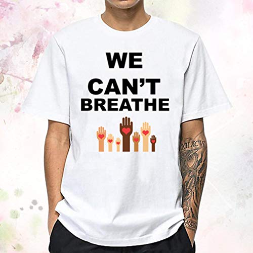 TOYANDONA Nós Não Podemos Respirar Camiseta Vidas Negras Importam Camiseta de Manga Curta Blm Camise