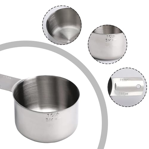 Vaso medidor acero inoxidable 240 ml Gallipower miniatura 3