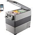 VEVOR 12 Volt Refrigerator, 58 Qt Car Refrigerator, Dual Zone Portable Freezer, Cooler Compressor Freezer with 12/24V DC and 110-240V AC, Freezer Fridge Cooler, for Car, Truck RV, Camping and Home Use