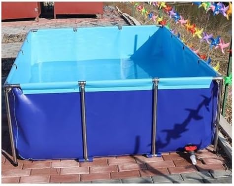 Foldable Canvas Fish Pond - Temporary Koi Holding Tank, Ideal for Larvae Culture, Garden Water Storage, Fish Breeding & Swimming Pool, Durable & Portable Outdoor Solution