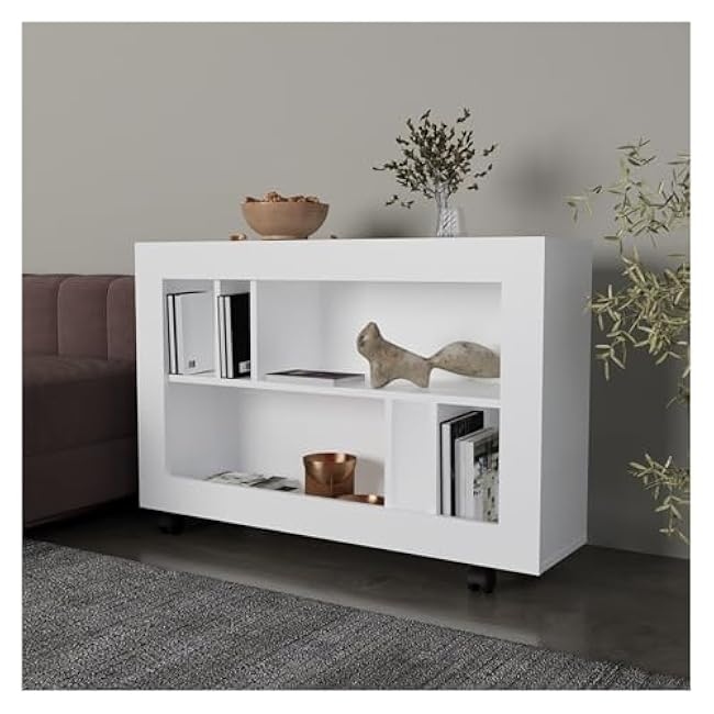 White Dining Cart with Movable Wheels, Suitable for Living Rooms, Kitchens, and Dining Rooms,for Kitchen-pCXYpll4