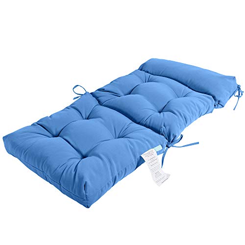 Qilloway Indoor/Outdoor High Back Chair Cushion,Spring/Summer Seasonal Replacement Cushions.(Marine Blue) #TOP4