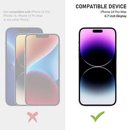 Image of SupCares Military-Grade Privacy Tempered Glass for iPhone 14 Pro Max (6.7 Inch) With Installation Kit | Edge-To-Edge Coverage Screen Protector | Black