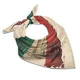 Italian Flag Italy Building Fashion Bandana for Women Headband Neckerchief Hair Headscarf Scarves