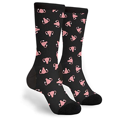 ABANDANAS Happy Uterus Novelty Men Women Cool Crazy Funny Sport Colorful Fancy Graphic Crew Tube Casual Socks, Black and White, One Size ABANDANAS Happy Uterus Novelty Men Women Cool Crazy Funny Sport Colorful Fancy Graphic Crew Tube Casual Socks, Black and White, One Size
