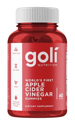Goli Nutrition World's First Apple Cider Vinegar Gummies 60 Count, 60 Count