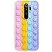 YEARN MALL Custodia per Xiaomi Redmi Note 8 Pro, Push Bubble Fidget Giocattolo Antiurto Cassa Del Telefono, Sollievo dallo Stress e Anti-Ansia (Rainbow)