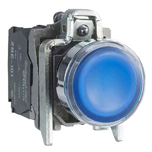 PULS LUM LED 120VCA voyant bleu avec contacts 1NO+1NC pour tableau