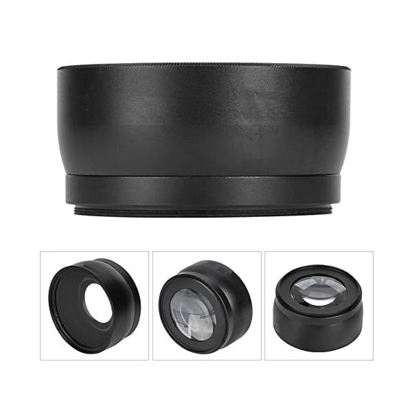 Les-Theresa 58mm 0,45X Makrokonverter & Weitwinkelobjektiv für SLR DSLR Kamera Schwarz – Bild 4