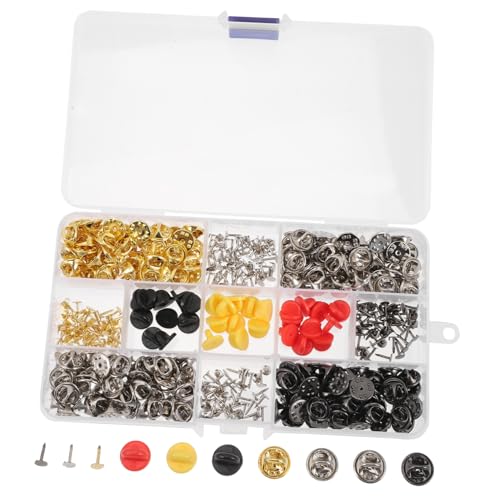 LIFKOME 430Pcs Metal Pin Backs for Lapel Pins Jewelry Replaceable Clutch Backing Convenient Pin Clutch for Badges Tie Tacks and DIY Crafts Lightweight and Portable Storage