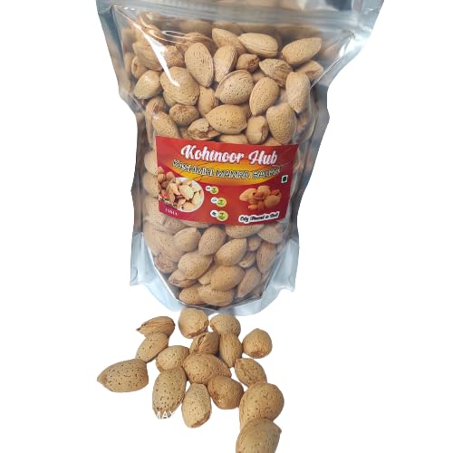Kohinoor Hub 100% Natural Premium Kashmiri Mamra Almonds with Hard shell Value Pack Pouch | Premium Mamra Tasty & Oily Badam with Hard shell| High in Fiber & Boost Immunity | (1Kg) (B0C7P429N7) Amazon Price History, Amazon Price Tracker