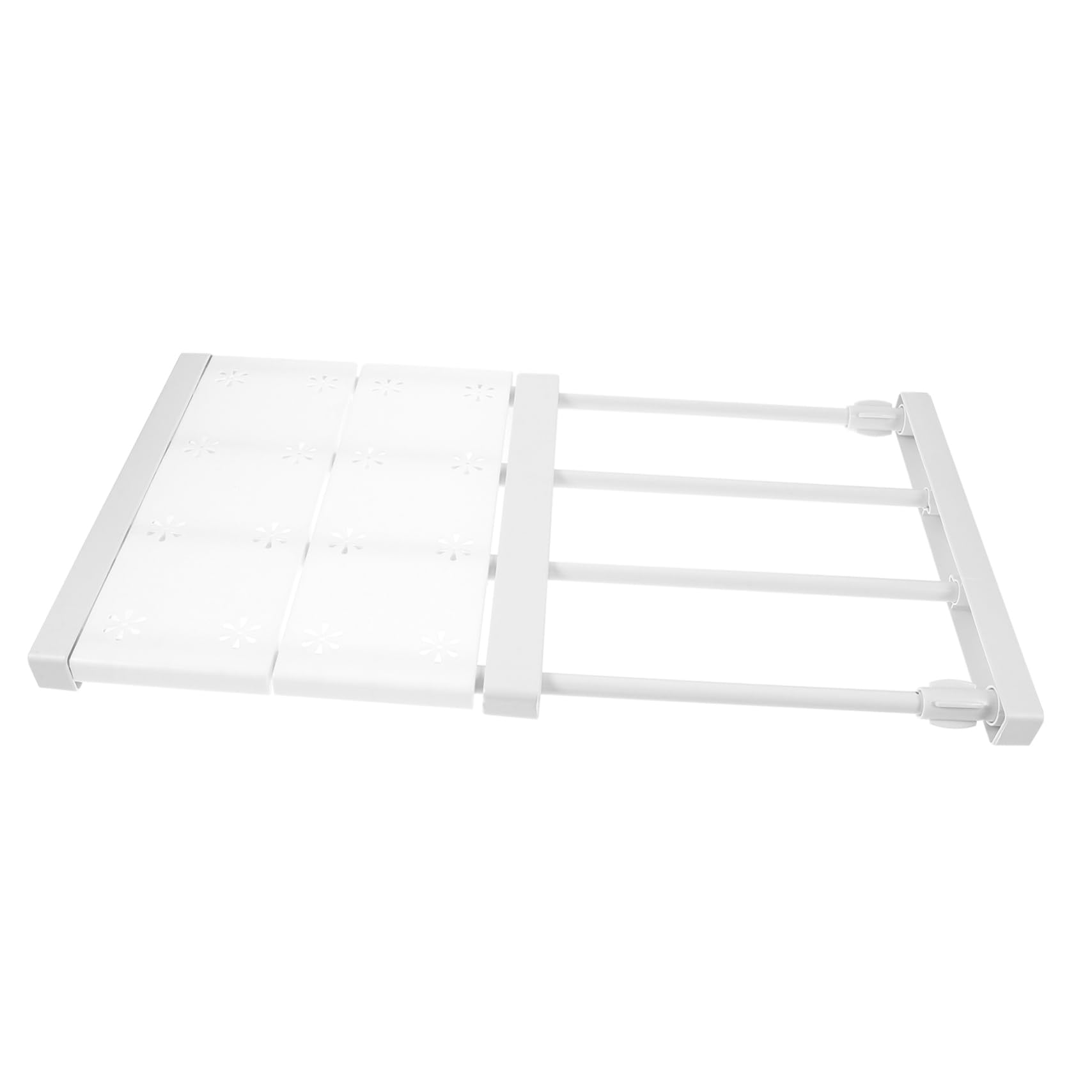 HOOTNEE Adjustable Closet Tension Shelf Expandable Wardrobe Organizer Rack for Bedroom Kitchen Storage