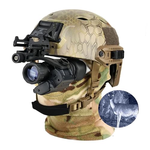 HMWOKPOT IR Digital Monocular Night Vision Goggle 2X Zoom Helmet Night Vision Scope Night Vision Device Telescope Outdoor for Observe Wildlife Secenery