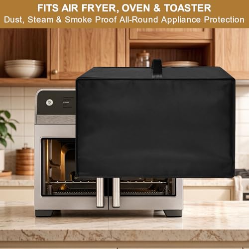 Image of Air Fryer Cover Dust Cover for Ninja FO101 French Door Premier Air Fryer Convection Oven Toaster,16.93 inch*14.57 inch*12.99 inch Heat-Resistant Waterproof Dust-proof Kitchen Appliance Covers
