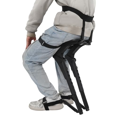 Portable Chair with Invisible Seats Wearable Chairless Chair Height Adjustable Folding Leg Ergonomics Seat Outdoor