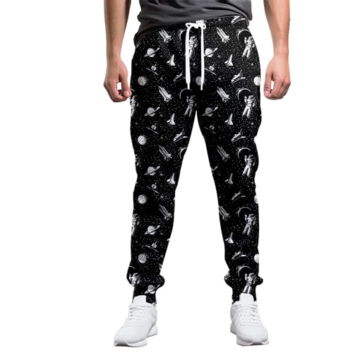 Astronaut Mens Joggers Pants Novelty Casual Sweatpants Track Pants Parachute Pants