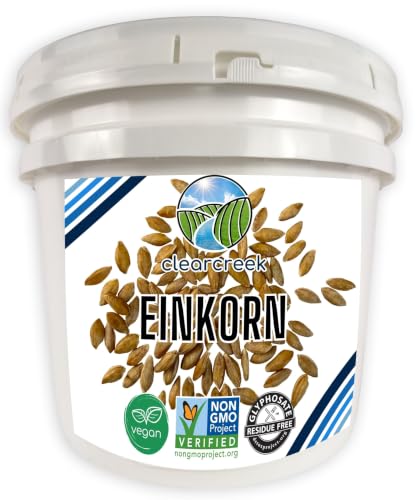 CLEAR CREEK Certified Glyphosate Residue Free Einkorn Wheat Berries | 25 lb bucket | Non-GMO Project Verified
