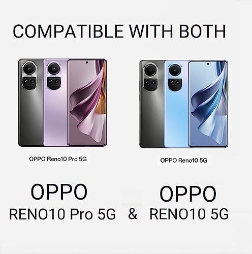 Image of RIGGEAR Shockproof Sleek Hybrid Armor Oppo Reno 10, Reno 10 Pro Back Cover Case For Mobile (Transparent Pc + Tpu)