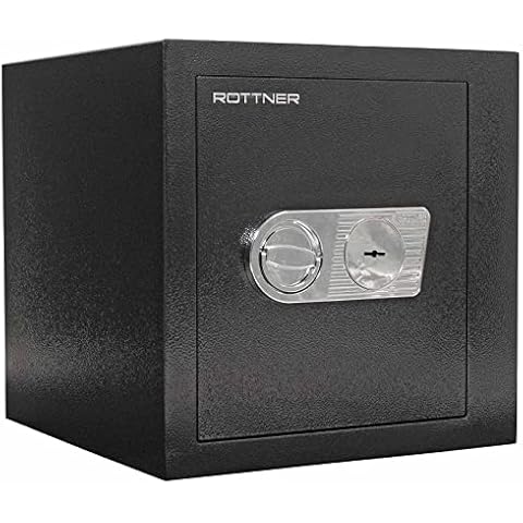 Rottner Monaco 45 Value Protection Safe EN1 Double-bit Lock 2 Keys Drill Protection Business Safe £10,000 Cash Rated Mounting Material Cover