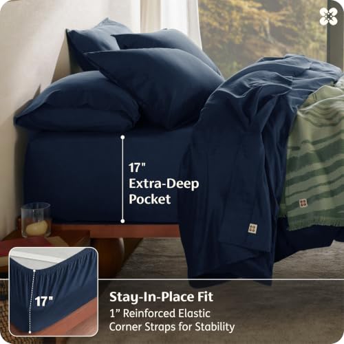 Image of Bedsure PureWoven 100% GOTS Organic Cotton Sheets, California King Size