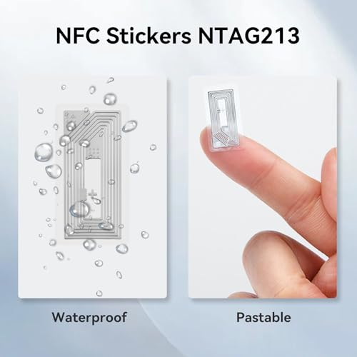 Image of 500pcs NFC Tags Sticker Original NTAG213 Chip NFC Stickers Clear Adhesive Labels RFID Tags Rewritable 137 Bytes Memory Work with All NFC-Enabled Smartphones and Devices