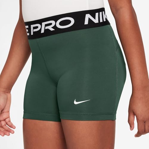 Image of Nike Girls' Pro Shorts (Little Big Kid), Fir /White