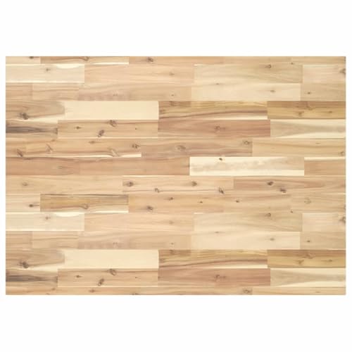 Tablero de mesa rectangular de madera maciza de acacia de 100 x 70 cm 4