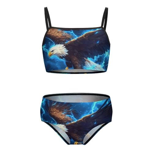 Bald Ea-gle Bird USA Thundering Girls Bikini Swimsuit Two Piece Bathing Suit Beach Swimwear