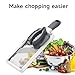 ZKIRON Handheld Mandoline Slicer for Kitchen - Adjustable 3-Thickness Vegetable Slicer (1mm-3mm) with Food Holder - Safe Potato Slicer & Cucumber Cutter for Salad, Easy to Clean (Gray)