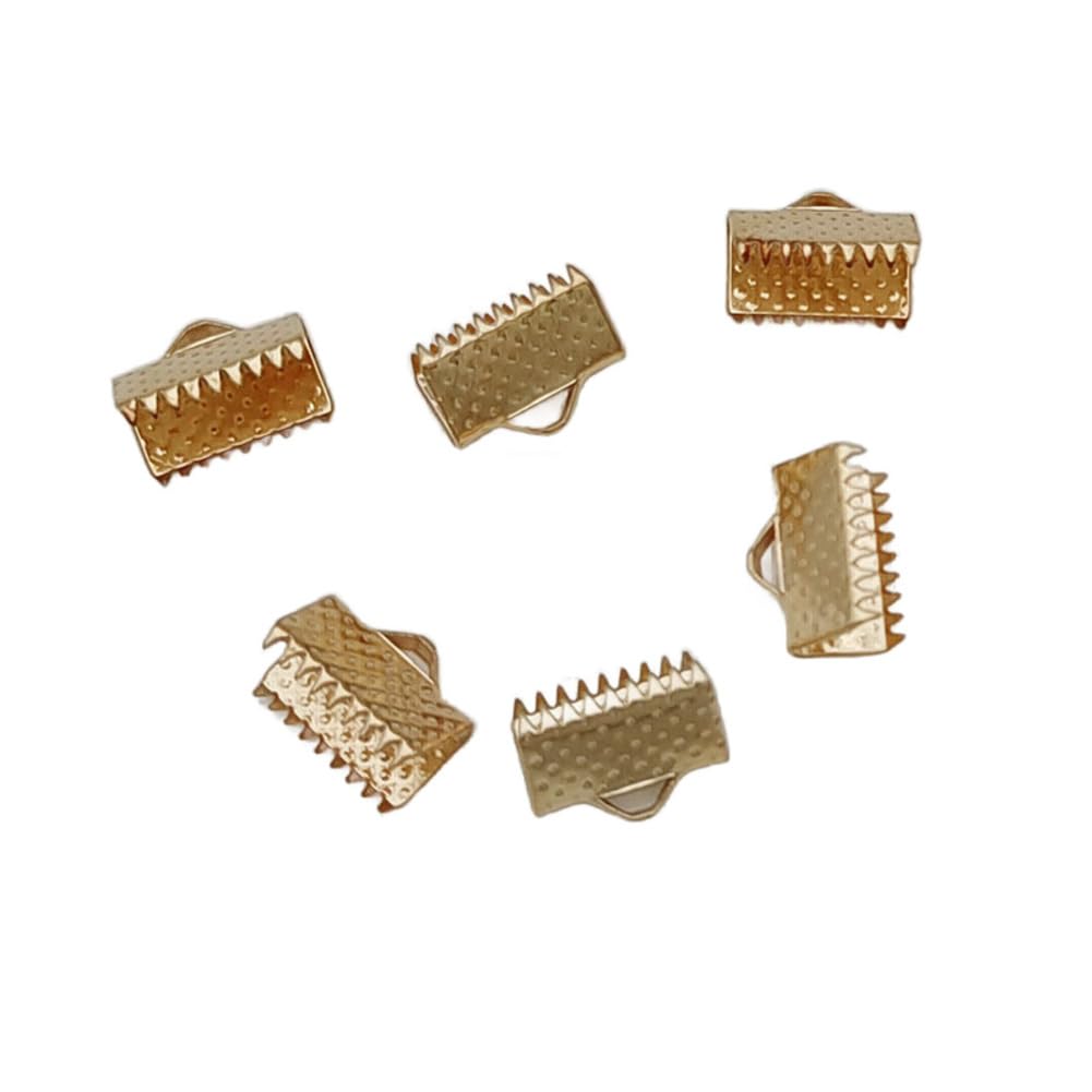 100 unidades de pinzas para joyas, pinzas de sujeción, crimps, clamp, extremo de cinta, extremos de cinta, engarzados para manualidades, gargantillas, pulseras, collares, pendientes