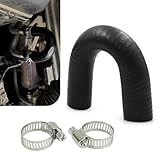 yorpyep Car Hose with Clamp, Heater Core Crossover Coolant Bypass Hose Kit, Sealing Flexible Replacement OEM# 551699, Compatible with LS1 LSX LS2 LS3 LQ4 LQ9 Engines (Black)