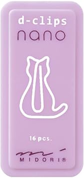 Midori 43377006 Deep Clips Nano Cat Pattern