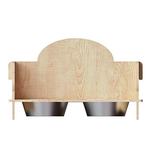 Cemab Pet Station - Porta Ciotole in Legno per