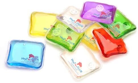 Heat in a ClickInstant, portable and reusable heating gel pads (pair) magical hand warmers (packaging & colours may vary)