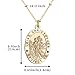 Ascona Saint Christopher Necklace for Women St Christopher Medal Pendant Chain Catholic First Communion Confirmation Religious Jewelry Gifts (Gold)