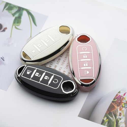 Image of Key Fob Cover Fit for Nissan Altima Rogue Sentra Pathfinder Frontier Maxima Titan Armada Versa Smart Key