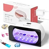 ButiResin UV Light for Resin | 360° Ring Double-Layer Curing | Magnetic UV Baffle Design | Double-Sided Timer (1/3/5 Min) | 56-LED 60W Fast-Curing Lamp | USB-Powered for Jewelry, Molds & DIY Crafts