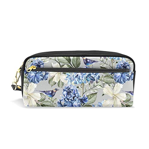 Astuccio senza cuciture con galline galli e uccelli da fattoria astuccio per matite penne pennarelli articoli di cancelleria per scuola e ufficio Multicolore 7 pelle sintetica bianco