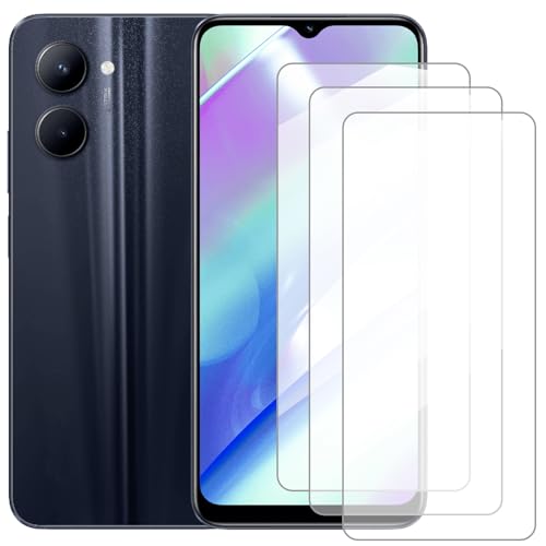 Damolong Screen Protector Compatible with Realme C33 4G(6.5 Inch) [3 Pack] Glass Screen Protector Suitable for Realme C33 RMX3624, Tempered Glass Protective Film