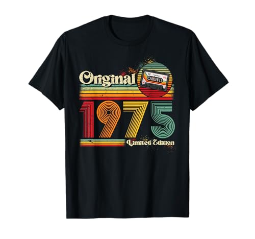 1975 vintage anniversaire rétro édition limitée homme femme cadeau t-shirt