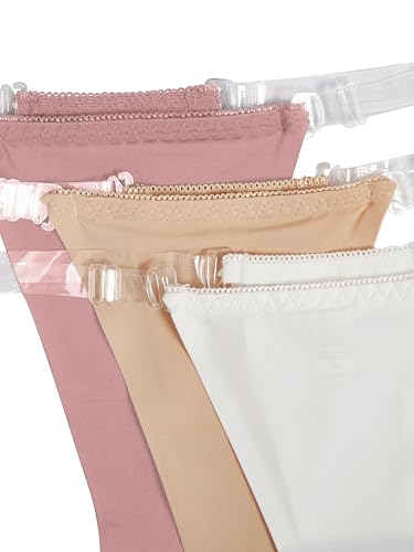 Image of GORGLITTER Women's G String Thongs Sexy 3 Pack No Show Invisible Clear Strap Underwear Low Rise Panties