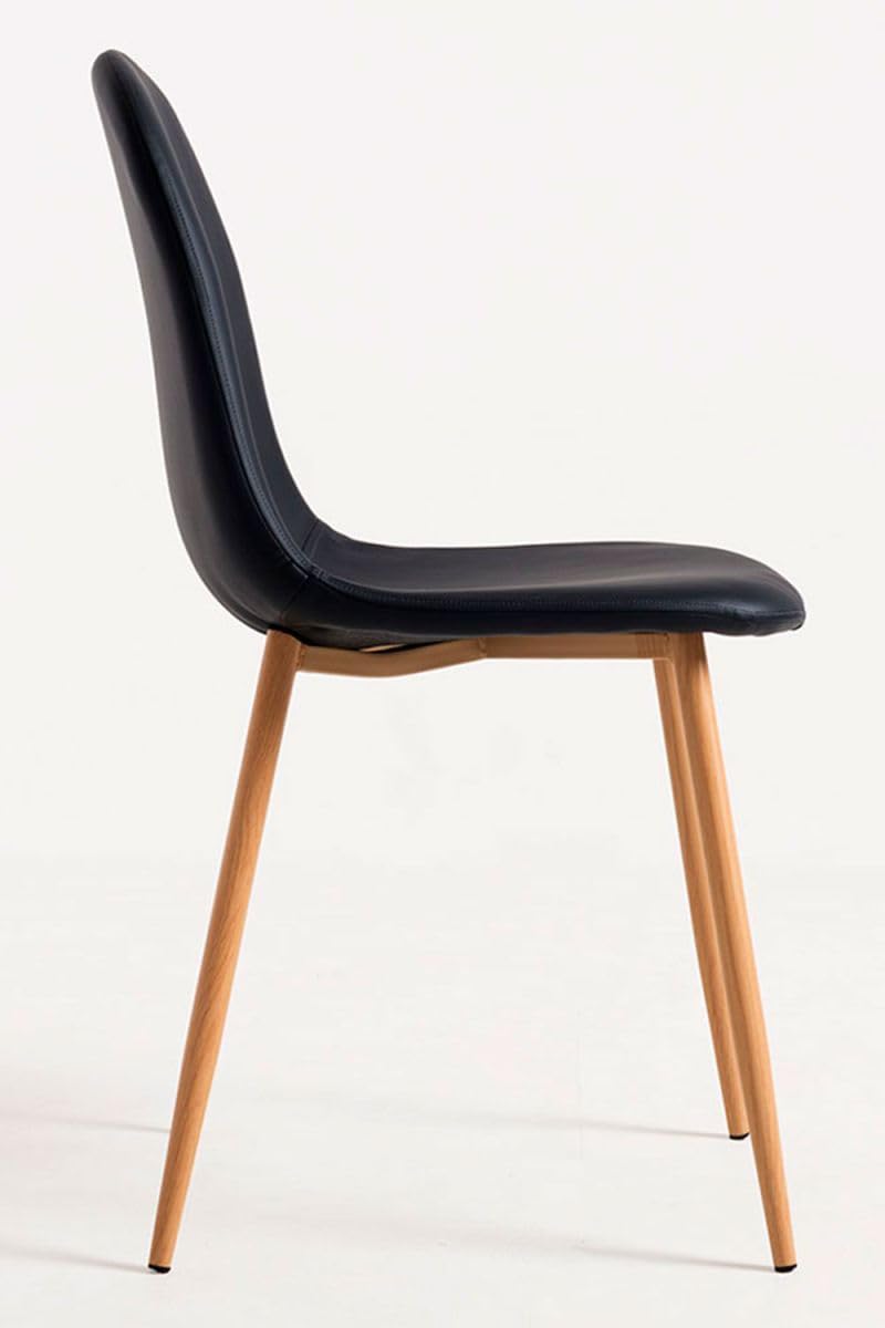 Regalos Miguel - Sillas Comedor - Silla Teok Polipiel - Negro