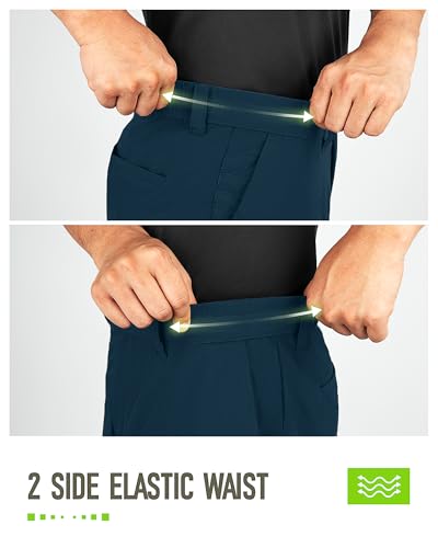 33,000ft Men's Golf Shorts 9" Dry Fit Stretch Golf Short UPF 50+ Lightweight Flat Front Golf Shorts with Pockets2