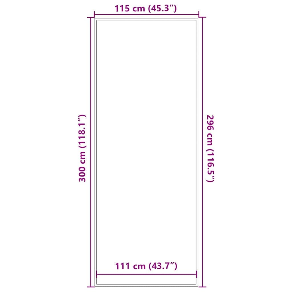 Mangloder - Zerbino blu, 115 x 300 cm, in polipropilene e PVC, antiscivolo, per ingresso, corridoio, porta di casa, interni e terrazze coperte